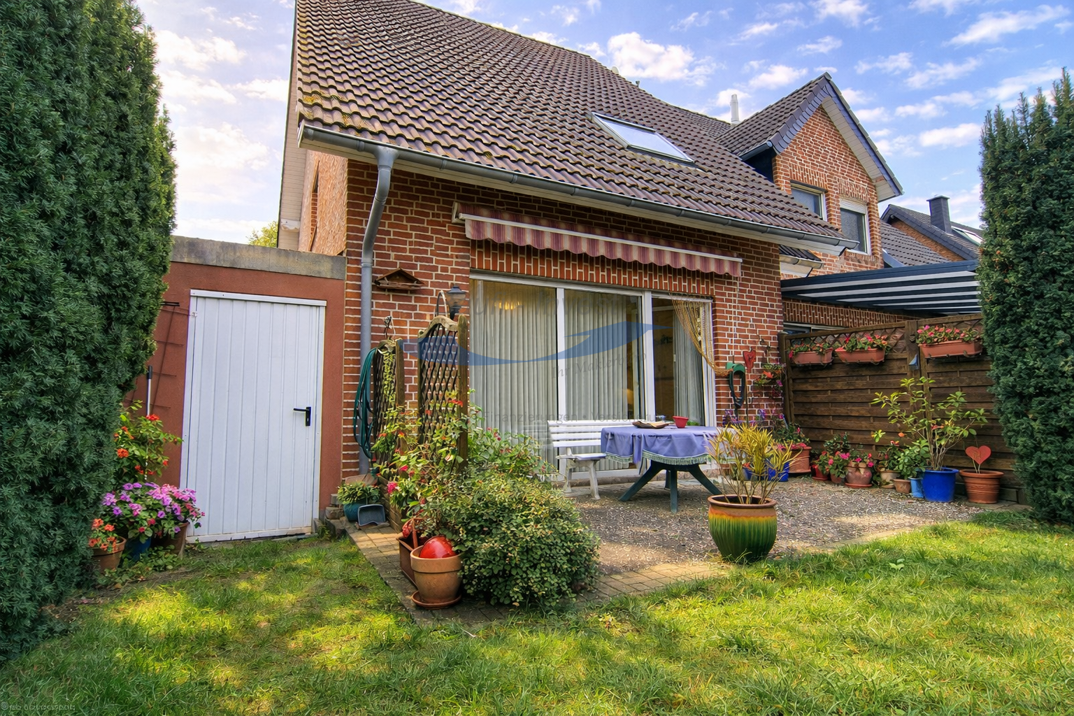 Garten mit zugang zur Garage